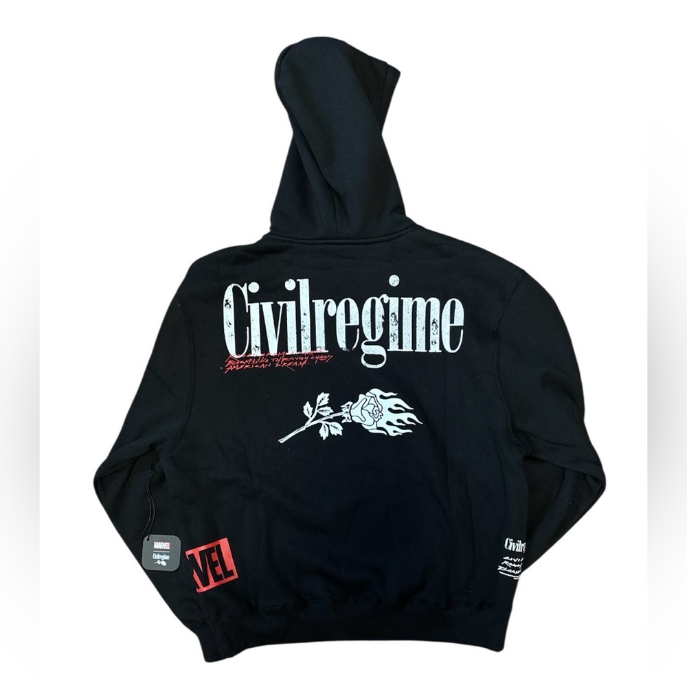 Civil Regime Deadpool Collab Graphic Black Hoodie Size: Large NWT - Picture 2 of 9